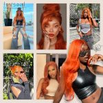 3x6 HD Glueless Lace Frontal Wigs Pre-Plucked - Effortless Style with 200 Density Ginger Similar Human Hair Synthetic