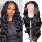Elevate Your Style with MDL Hair 28 Inch 4x4 Lace Front Body Wave Human Hair Wigs - Brazilian Virgin Hair, 130% Density for Natural Glam
