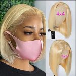 Blonde Elegance: 10-Inch 613 Human Hair Lace Front Bob Wig - Unmatched Versatility in Styling, Perfect for Effortless Glamour