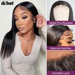 4x4 Lace Closure Straight Human Hair Wigs - Natural Beauty with Easy Installation