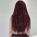 Wine Red Braided Lace Front Wig