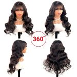 West Kiss Body Wave Wig With Bangs - 100% Virgin Human Hair for Effortless Elegance