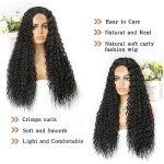 Natural Black Curly Wigs for Women - 24-inch Long, Soft, and Realistic Hair Replacement for Daily Wear