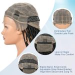 Olymei Faux Locs Wig - 40" Square Knotless Braided Lace Frontal Wig, a Time-Saving Beauty Investment