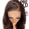 MITIMES 13x4 Brown HD Glueless Synthetic Lace Front Wig - Ready to Wear 24inch Long Body Wave Synthetic Lace Front Wigs For Black Women