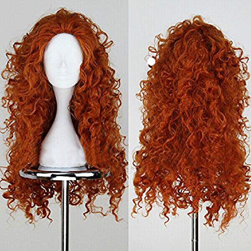 Women's Fluffy Wavy Merida Wig - Perfect for Halloween, Cosplay, and Costume Parties