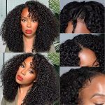 Elevate Your Style with UNICE 10A Afro Kinky Curly U Part Wig – Unleash Your Natural Beauty with 1x4 Inch Leave Out and Scalp Protection