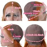 Ginger Lace Front Human Hair Wig - 13X4 HD Straight Transparent Lace Frontal Wig, 180% Density, Glueless Pre-Plucked with Baby Hair, Perfect for a Striking Look