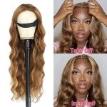 HUANGZIYA Quick Glam Ombre Honey Blonde Lace Front Wig - Effortless Elegance in 15 Seconds