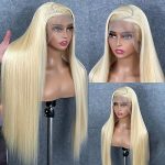 Blonde Glory with 180% Density 613 Lace Front Wig - 28 Inch Straight Beauty with HD Lace