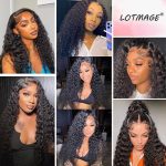 26-Inch Deep Wave Lace Front Wigs - 180% Density, Pre Plucked, HD Transparent, Glueless Glamour for Black Women