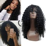 Long Afro Curly Wig with Bangs - Deep Curly Wigs