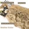 Strawberry Blonde Blend Marvel: 20 Inch Long Wavy Clip-In Hair Extensions - 6 Pieces for Natural Volume and Easy Style Enhancement