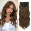18'' Long Wavy Brunette Hair Extensions - 5 PCS Clip