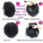 14-Inch Kinky Curly Synthetic Wigs for Black Women - Afro Beauty with Free Caps