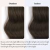 Vigorous 20 Inch Chocolate Brown Clip-In Hair Extensions - Natural Wavy Synthetic Full Head for Women