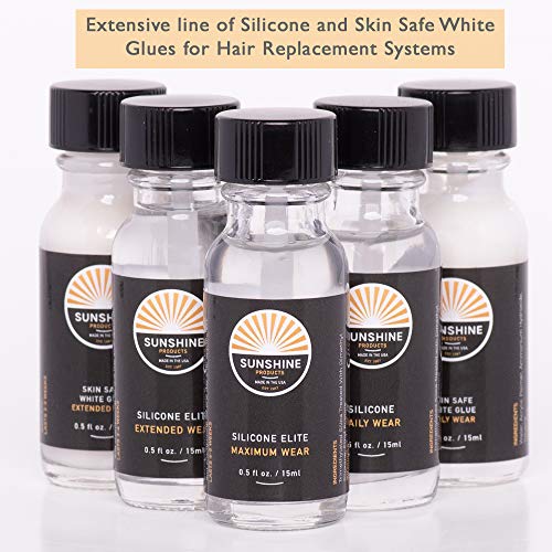 Sunshine Bond Thin Silicone Hair Replacement Adhesive - Extended Hold for Poly and Lace Hairpiece - 3-4 Weeks