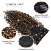 Glamorous 24-Inch Deep Wave Clip-In Hair Extensions - Synthetic Double Weft Hairpiece for Thick Ombre Hair Clips (P1B/27)