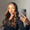 AimeileMiss Lace Front Wigs - Black Wig with 27#Blonde Streak for Natural Beauty and Versatility