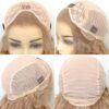 BLUPLE Ash Blonde Curly Lace Front Wig: Experience the Ultimate Blend of Style and Comfort with Long, Wavy, and Half Hand-Tied Synthetic Hair