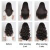 Curly Wave Clip-In Hair Extensions - 5-Piece Set for Cheap Full Head Volume, 18" Synthetic Length - Natural Blonde Transformation