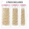 Clip In Hair Extensions,6PCS Hair Extensions Long Mermaid Waves Wavy Synthetic Clip On Hairpiece For Women 24 Inch (Cool Blonde)