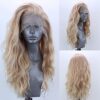 RDY Ash Blonde Long Wavy Lace Front Synthetic Wig: 24inch Mix Blonde Elegance for Women - Heat Fiber, Cosplay, and Daily Use Hair