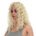 20-Inch Platinum Blonde Big Bouffant Curly Wig Set