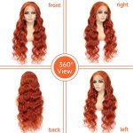 28 Inch Ginger Lace Front Wigs Human Hair Pre Plucked - Body Wave HD Orange Lace Frontal Human Hair Colored Wig