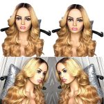 YiweYowe Honey Blonde Ombre Body Wave Lace Closure Wig - Effortless Elegance for Every Occasion