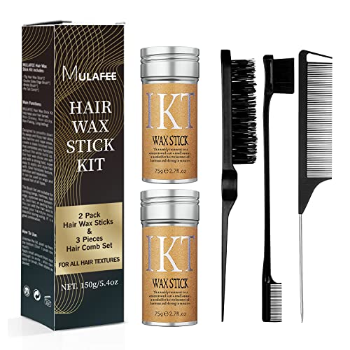 MULAFEE 2 Pack Hair Wax Stick Kit - Effortless Styling for Perfect Hair Every Time