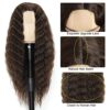 28-Inch Brown Curly Lace Front Wig - Synthetic Deep Wave Wig with 4" Fake Scalp for Natural Elegance 🌊👩‍🦱