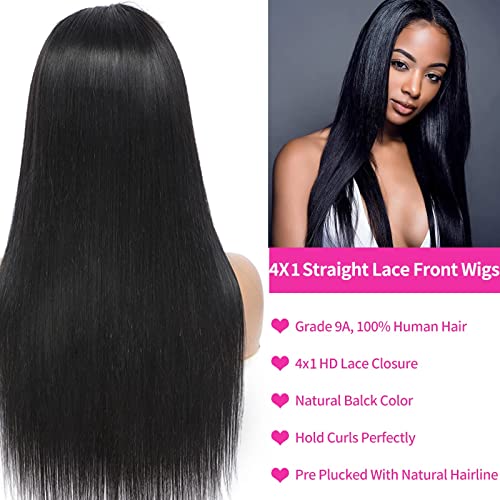 NewCraft 13x4 Straight Lace Front Wig: 24 Inch Synthetic Beauty with HD Lace, Natural Hairline, and Heat Resistance