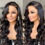 Glamorous Waves Unleashed: Aisom Body Wave Long Wavy Lace Front Wig