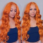 88J Ginger Color Lace Front Wigs - 22 Inch Body Wave Wig, 13x4 Glueless Pre Plucked Remy Human Hair Wig with Baby Hair for a Fashionable Fall Look