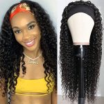 180% Density Brazilian Kinky Curly Headband Human Hair Wigs - Glueless and Remy, Perfect for Black Women