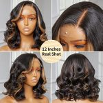 Radiant Brunette Bliss: YASGRL 12" Brown Highlight HD Lace Wig for Effortless Elegance