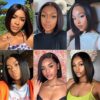 Woman's Romance 10-inch Straight Bob Wig - 180% Density, HD Transparent Lace, Pre-Plucked for a Natural Black Delight