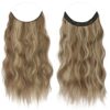 Revolutionary Comfort: Long Wavy Invisible Wire Hair Extension with Enhanced Durability and 2 Integrated Clips