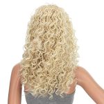 20-Inch Platinum Blonde Big Bouffant Curly Wig Set with Wig Cap - Synthetic Heat Resistant Fiber for Effortless Daily Glam