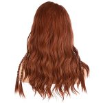 Long Wavy Brown Wig - Natural Heat Resistant Synthetic Ginger Wig for Women, Perfect for Cosplay, Costume, and Halloween Parties