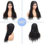 24" Lace Front Square Knotless Box Braided Wigs - Easy to Install, Stylish Curly Ends, and Money-Saving