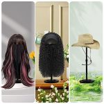 Adjustable Height Black Plastic Wig Stand - Your Stylish Solution for Wig Drying and Display