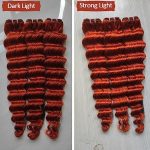 Discover the Best of #350 Ginger Orange - Brazilian Remy Loose Deep Wave Bundles with Closure