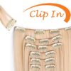 20" Curly Full Head Clip in Synthetic Hair Extensions 7pcs 140g