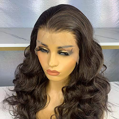 Ombre Brown Long Wavy Lace Front Wig - #2/30 Highlight, Natural Hairline, and Futura Heat Resistant Magic! 🌟✨
