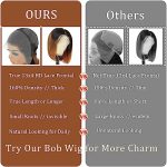 Bob Wig Human Hair 13x4 HD Lace Front Wigs Glueless Human Hair for Women 1B/Dark Ginger Short Bob Human Hair Wigs Pre Plucked Glueless Wigs Straight Bob Lace Front Wigs (16 Inch, 160% Density)