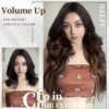 6PCS Wavy Long Hair Highlights Extensions - 20 Inch Auburn Chestnut Clip-Ins for a Charming and Elegant Look