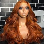 Ginger Orange Wave Wig - Stunning Lace Front Wig for Women, Pre-Plucked Hairline, Body Wave Beauty