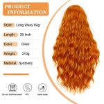 28 Inch Long Wavy Ginger Orange Wig – Your Timeless Style Companion